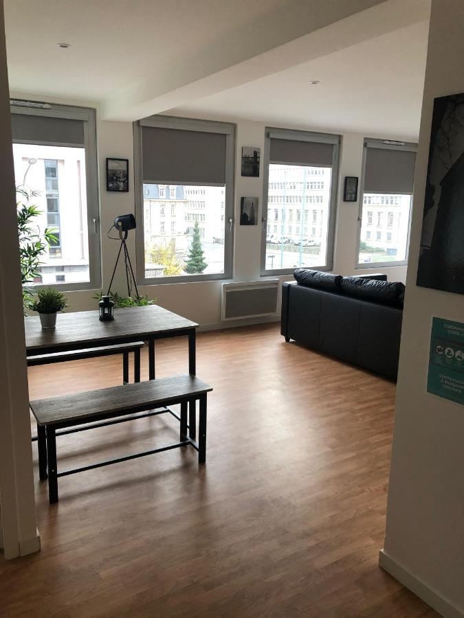 Hyper Centre - Wifi Fibre Gratuit - Jergweloh - Le New Yorkais Apartment Caen Bagian luar foto