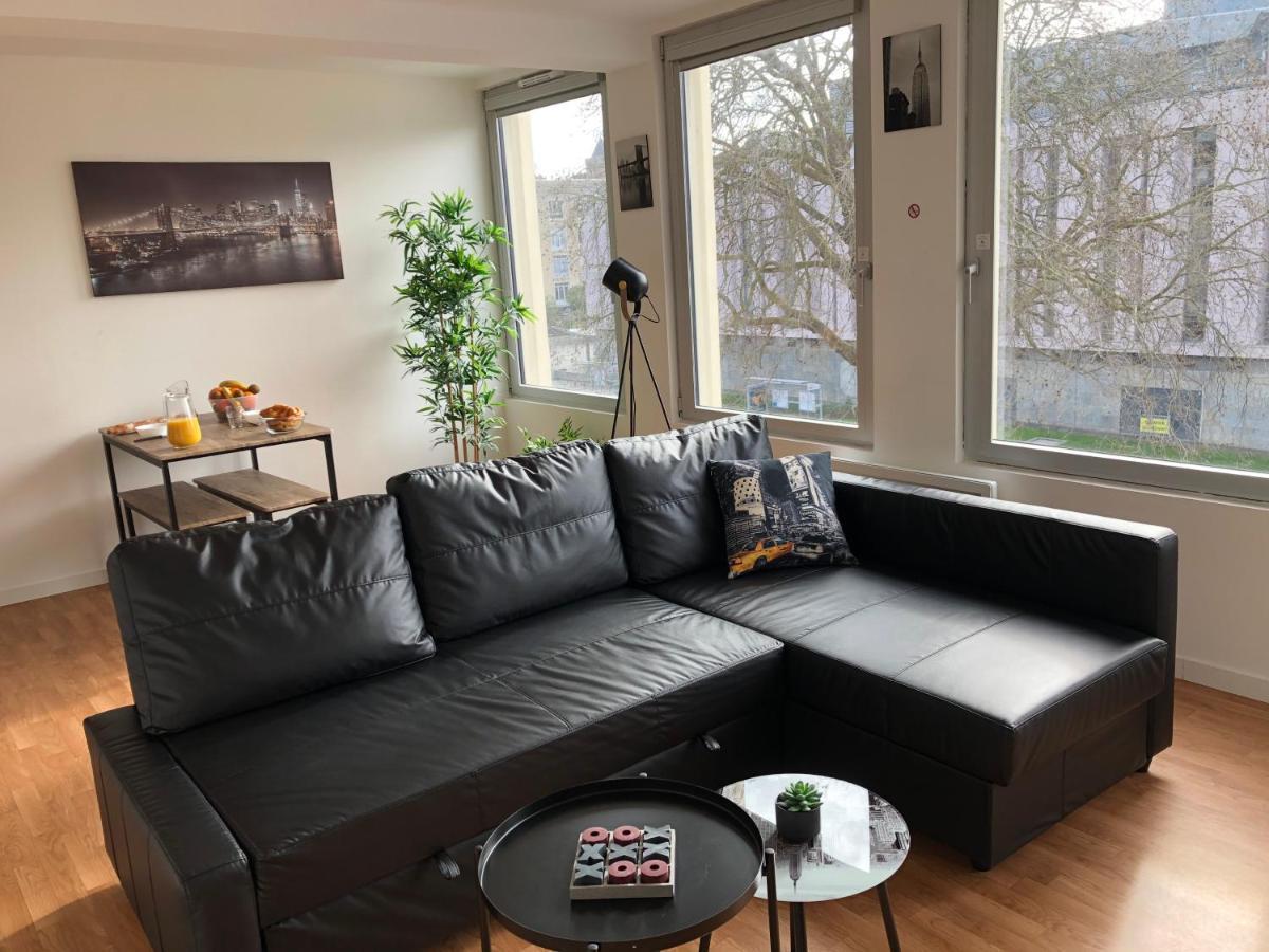 Hyper Centre - Wifi Fibre Gratuit - Jergweloh - Le New Yorkais Apartment Caen Bagian luar foto
