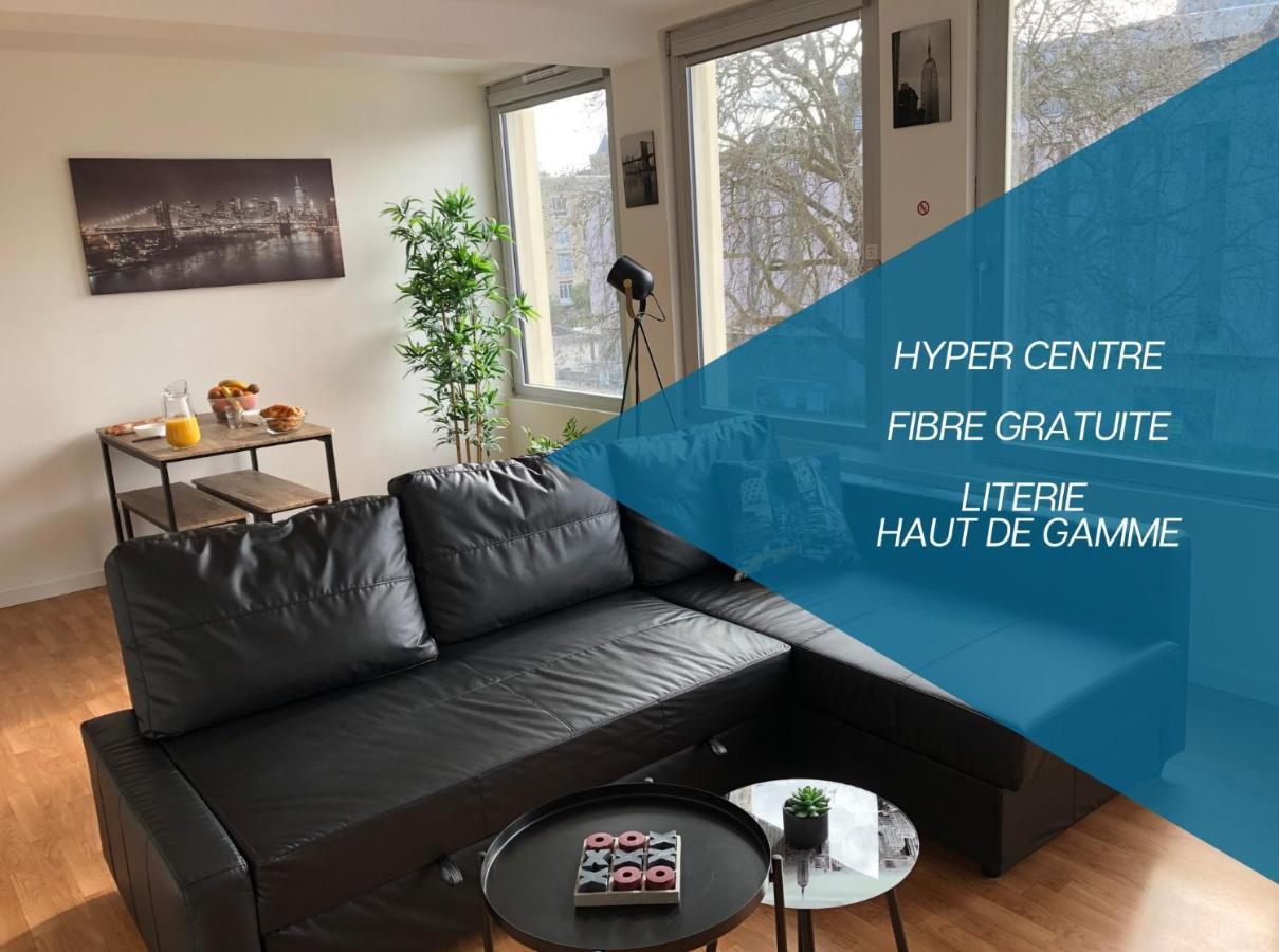 Hyper Centre - Wifi Fibre Gratuit - Jergweloh - Le New Yorkais Apartment Caen Bagian luar foto